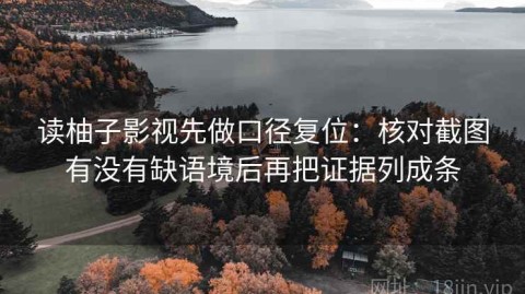 读柚子影视先做口径复位：核对截图有没有缺语境后再把证据列成条