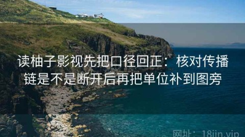 读柚子影视先把口径回正：核对传播链是不是断开后再把单位补到图旁