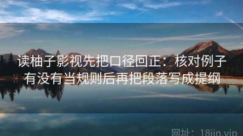 读柚子影视先把口径回正：核对例子有没有当规则后再把段落写成提纲